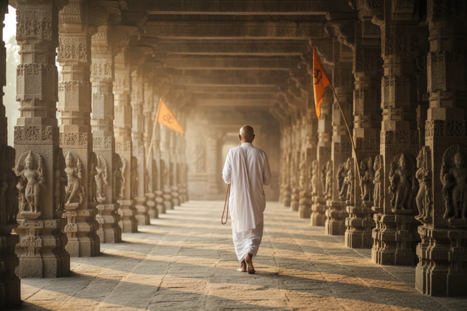 Morning Temple Corridor Walk