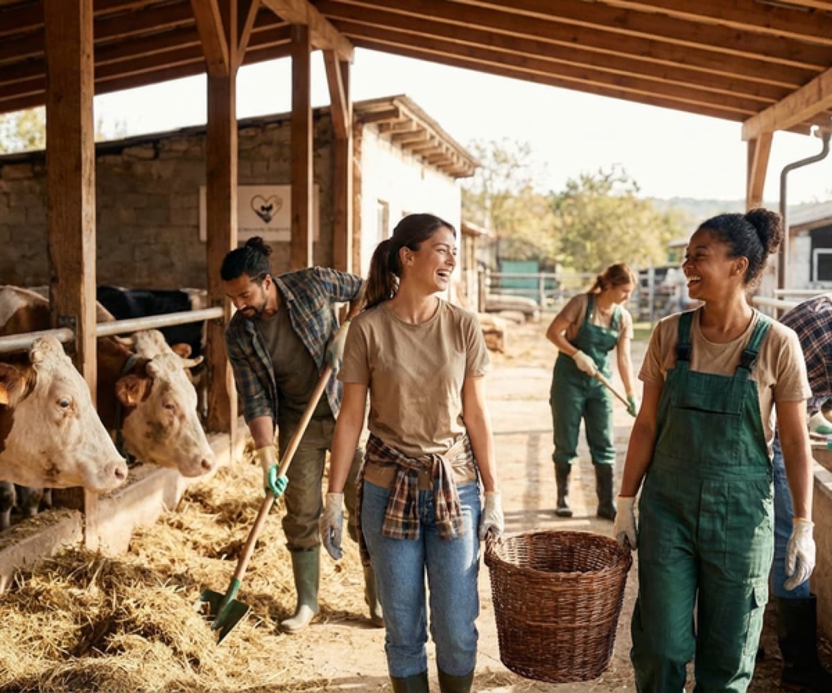 Fresh cow milk being collected in traditional earthen pots at dawn